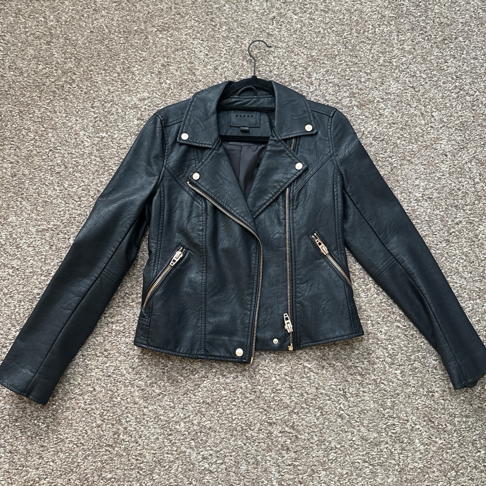 Blank NYC Black Leather Moto Jacket